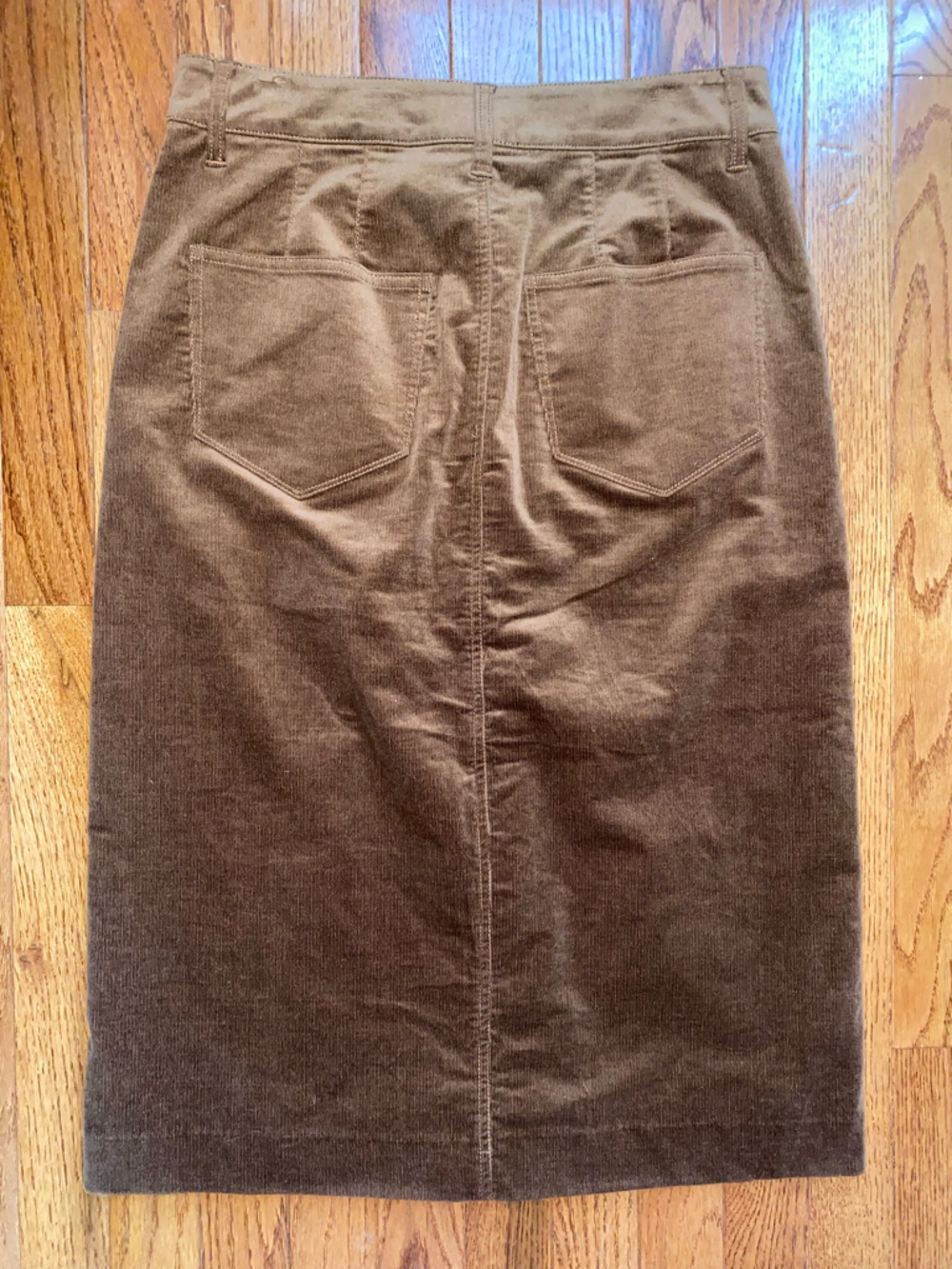 Paige $269 Meadow Brown Corduroy Midi Pencil Skirt | Size 4 NWOT - Picture 12 of 13
